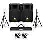 Behringer B212D 12" Powered Speaker Pair With Stands and Cables thumbnail