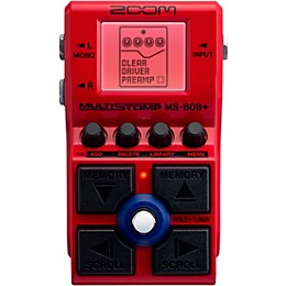 Zoom MS-60B+ MultiStomp Bass Effects Pedal Red