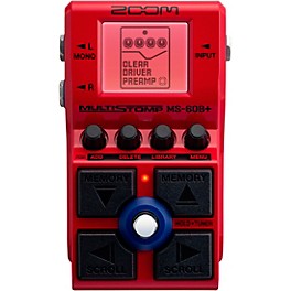 Zoom MS-60B+ MultiStomp Bass Effects Pedal Red