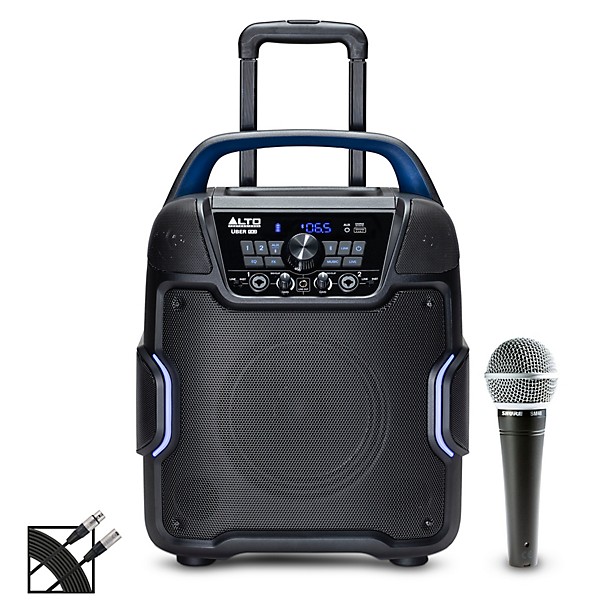 Alto Uber FX MKII Battery-Powered Portable PA Speaker With SM48 Vocal Microphone and Cable