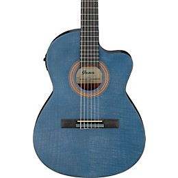 Ibanez GA5MHTCE Classical Nylon-String Acoustic-Electric Guitar Blue Berry