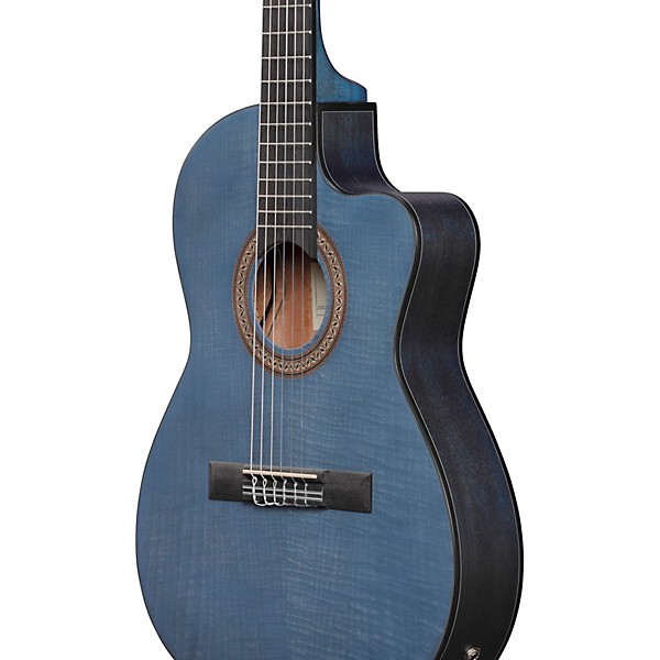 Ibanez GA5MHTCE Classical Nylon-String Acoustic-Electric Guitar Blue Berry