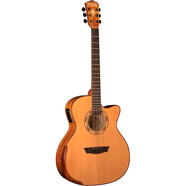 Washburn WCG66SCE-O Comfort Deluxe 66 Series Grand Auditorium Acoustic-Electic Guitar Natural