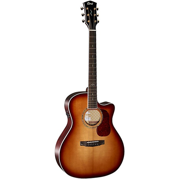 Cort A8 Gold Series Grand Auditorium Acoustic-Electric Guitar Light Burst