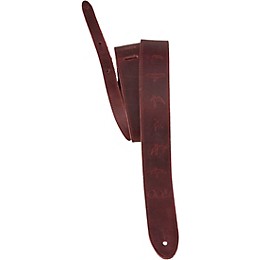 PRS Birds Reversible Garment Leather & Suede Guitar Strap Oxblood 2 in.