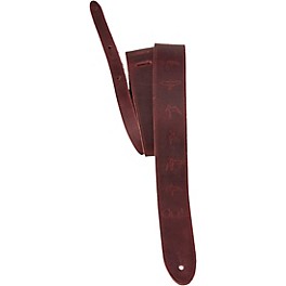 PRS Birds Reversible Garment Leather & Suede Guita... PRS Birds Reversible Garment Leather & Suede Guitar Strap Oxblood 2 in.