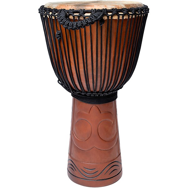 X8 Drums Matahari Professional Djembe Drum with Bag & Lessons 10 x 20 in.