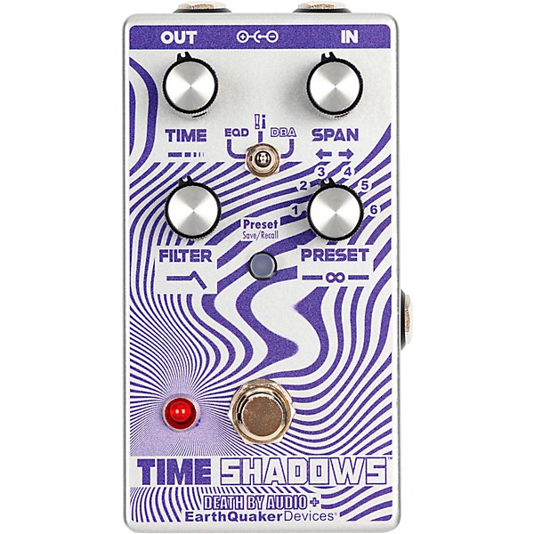 EarthQuaker Devices Time Shadows II Subharmonic Multi-Delay Resonator Effects Pedal Purple and Silver