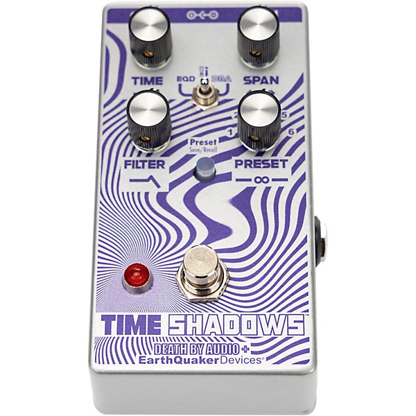 EarthQuaker Devices Time Shadows II Subharmonic Multi-Delay Resonator Effects Pedal Purple and Silver