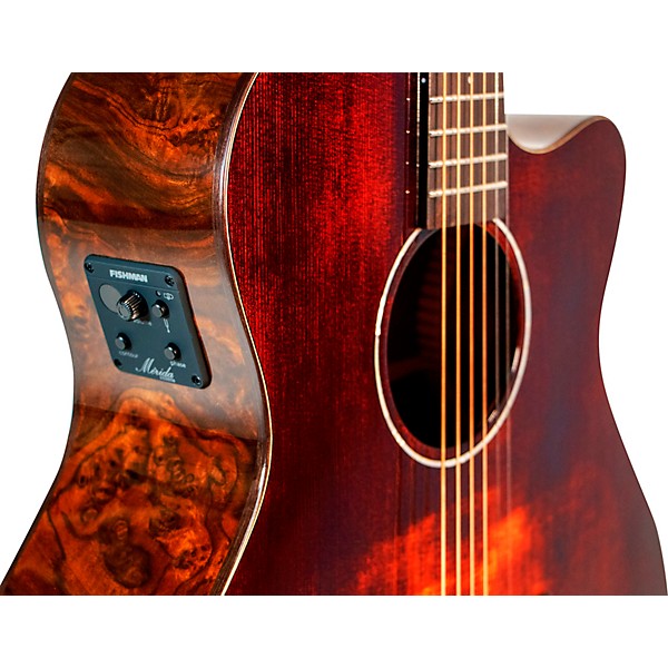 Merida Black Panther Imperial Series Grand Auditorium Acoustic-Electric Guitar Vintage Sunburst