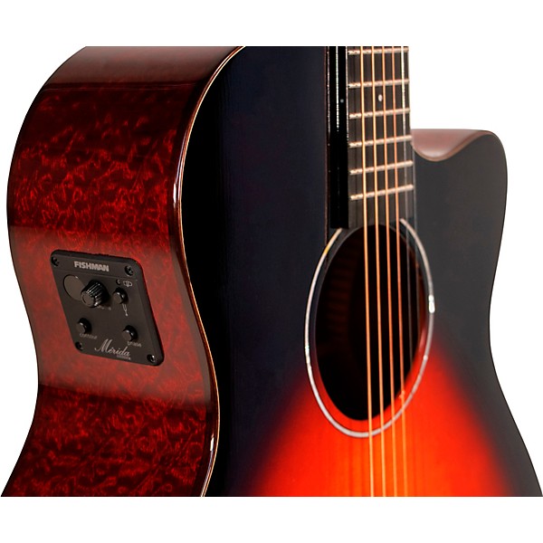 Merida Red Fox Imperial Series Grand Auditorium Acoustic-Electric Guitar Sunburst