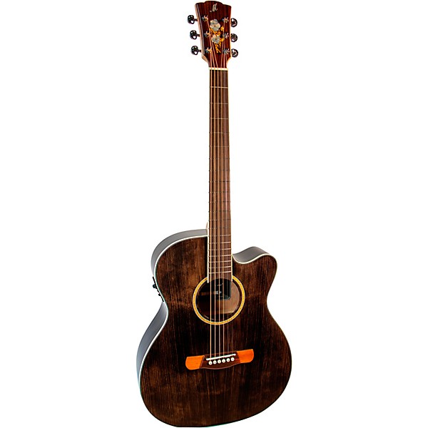 Merida Romeo Classic Series OM Acoustic-Electric Guitar Transparent Black