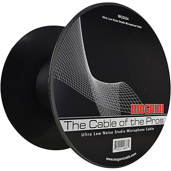 Mogami WG253400656 Bulk Quad Mic Cable Black (Sold Per Foot) 50 ft. Black
