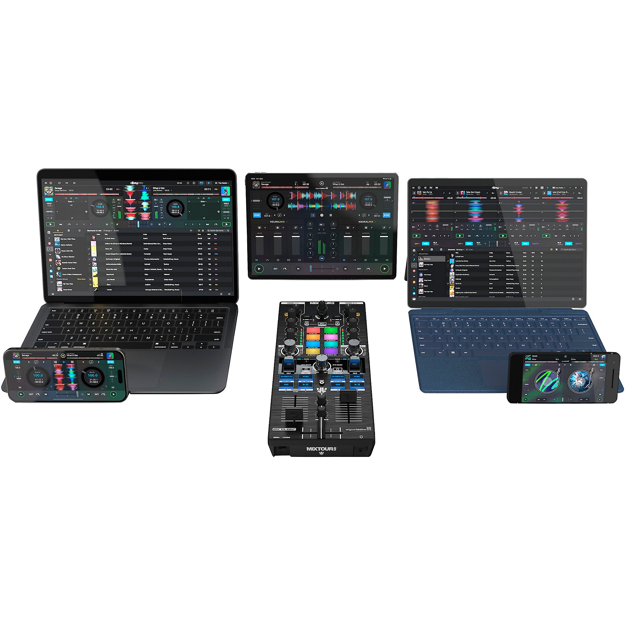 Open Box Reloop Reloop Mixtour Pro Portable 4-Deck DJ Controller