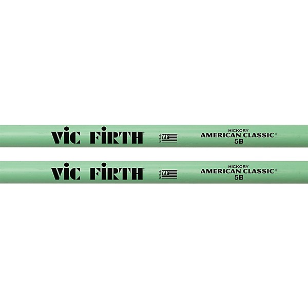 Vic Firth American Classic Seafoam Green Drum Sticks 2-Pack 5B Wood