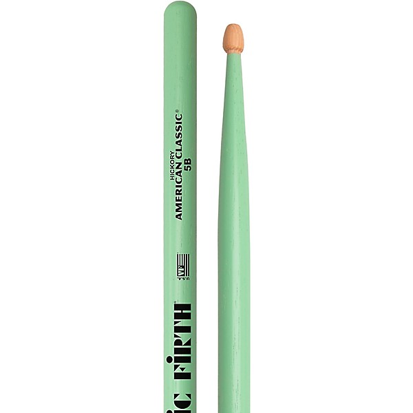 Vic Firth American Classic Seafoam Green Drum Sticks 2-Pack 5B Wood