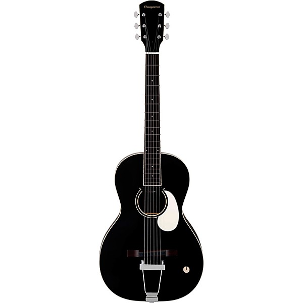 Orangewood Juniper Rubber Bridge Parlor Acoustic-Electric Guitar Black