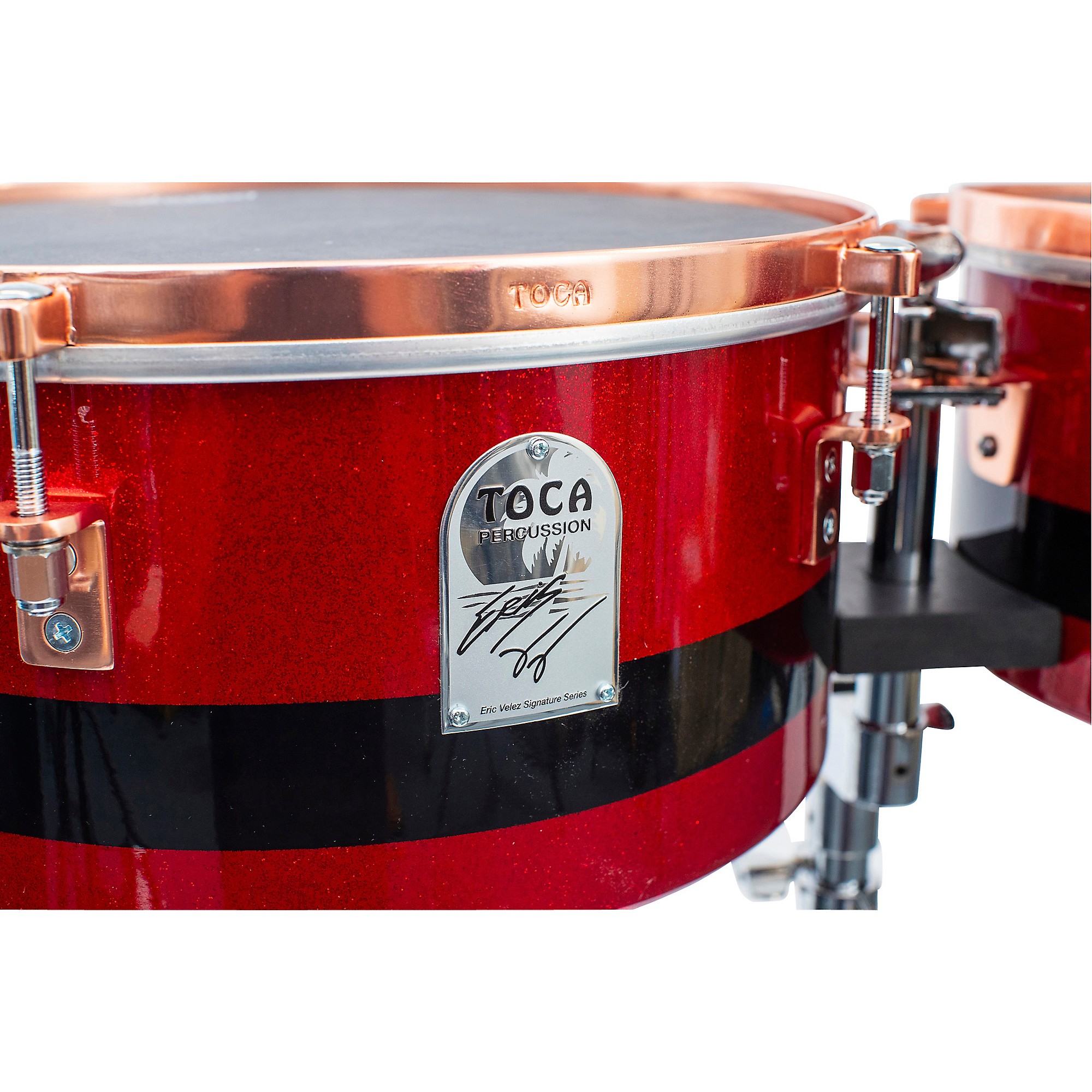Toca Eric Velez Signature Series Timbales Rojo Arandano Glitter