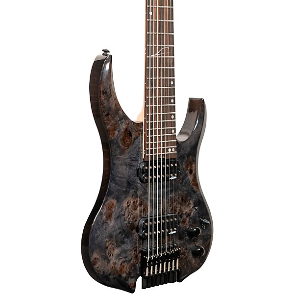 Legator Ghost 8 string Super Shred Series Electric Guitar Black Burl