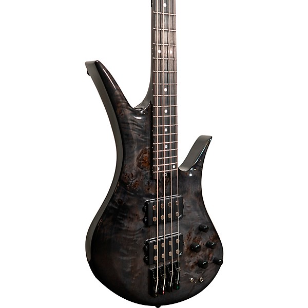 Legator Helio 4 string Bass Super Shred Series Electric Guitar Black Burl