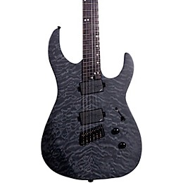 Legator Ninja 6 String Multi-Scale Super Shred Series Quilted Maple Electric Guitar Black