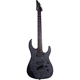 Legator Ninja 6 String Multi-Scale Super Shred Series Quilted Maple Electric Guitar Black