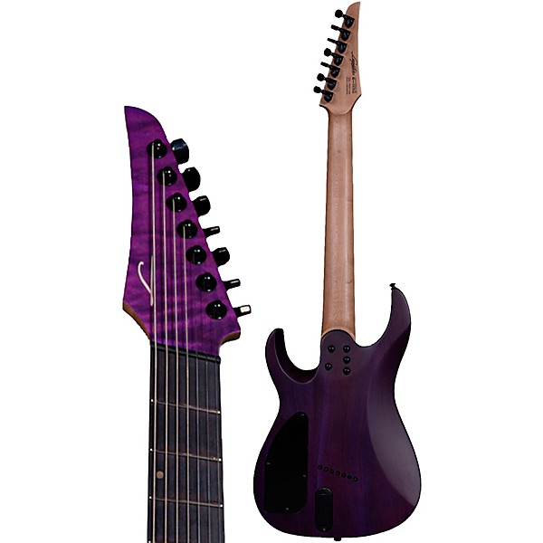 Legator Ninja 7 String Multi-Scale Super Shred Series Quilted Maple Electric Guitar Purple