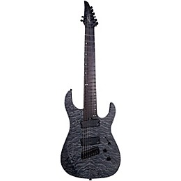 Legator Ninja 8 String Multi-Scale Super Shred Series Quilted Maple Electric Guitar Black