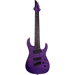 Legator Ninja 8 String Multi-Scale Super Shred Series Quilted Maple Electric Guitar Purple