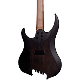Legator Ghost 6 String Multi-Scale Super Shred Series Flamed Maple Electric Guitar Black