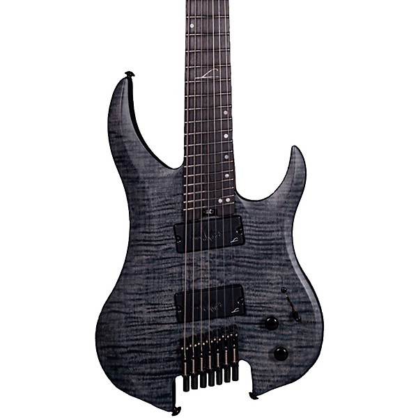 Legator Ghost 7 String Multi-Scale Super Shred Series Flamed Maple Electric Guitar Black