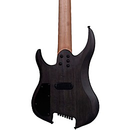 Legator Ghost 7 String Multi-Scale Super Shred Series Flamed Maple Electric Guitar Black