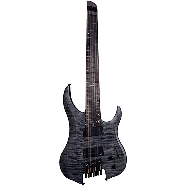 Legator Ghost 7 String Multi-Scale Super Shred Series Flamed Maple Electric Guitar Black