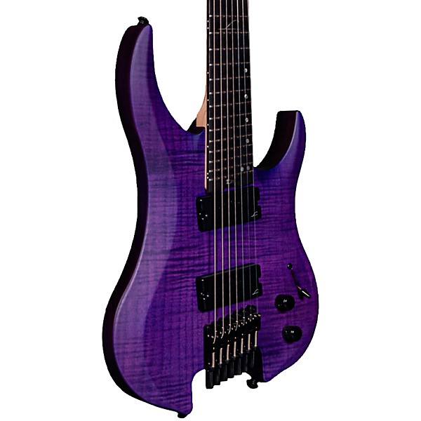 Legator Ghost 7 String Multi-Scale Super Shred Series Flamed Maple Electric Guitar Purple