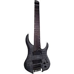 Legator Ghost 8 String Multi-Scale Super Shred Series Flamed Maple Electric Guitar Black