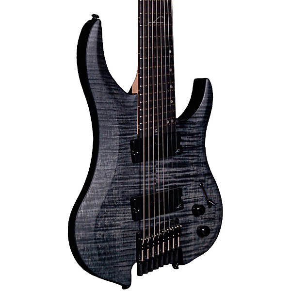 Legator Ghost 8 String Multi-Scale Super Shred Series Flamed Maple Electric Guitar Black