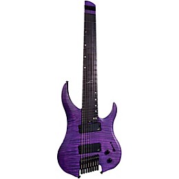 Legator Ghost 8 String Multi-Scale Super Shred Series Flamed Maple Electric Guitar Purple