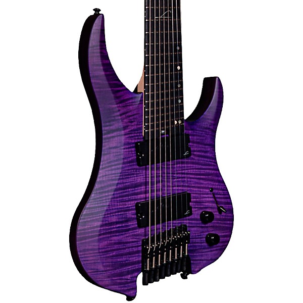 Legator Ghost 8 String Multi-Scale Super Shred Series Flamed Maple Electric Guitar Purple