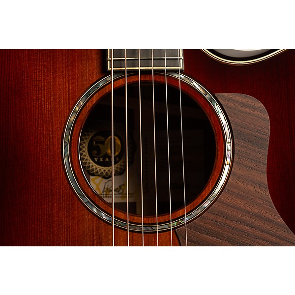 Taylor 814ce Custom 50th Anniversary Builder's Edition Grand Auditorium Acoustic-Electric Guitar Shaded Edge Burst