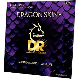 DR Strings Dragon Skin+ Coated Accurate Core Technology 6-String Nickel Electric Guitar Strings 11 - 50