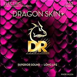 DR Strings Dragon Skin+ Coated Accurate Core Technology 7-String Nickel Electric Guitar Strings 9 - 52