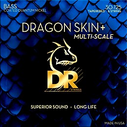 DR Strings Dragon Skin+ Coated Accurate Core Technology 6-String Multi-Scale Quantum Nickel Bass Strings 30 - 125