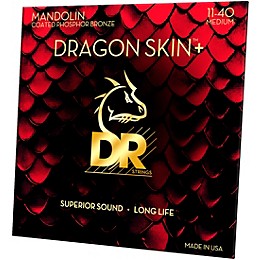 DR Strings Dragon Skin+ Coated Accurate Core Technology Phosphor Bronze Mandolin Strings (11-40)