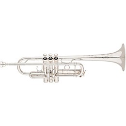 S.E. SHIRES Model 502 Custom Series Professional C Trumpet Silver plated Yellow Brass Bell