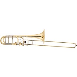 S.E. SHIRES Custom Series Professional Bass Trombone with Axial-Flow Valves Lacquer Yellow Brass Bell