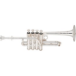 S.E. SHIRES Model 9Y Custom Series Professional Bb/A Piccolo Trumpet Silver plated Yellow Brass Bell