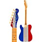 Fender Buck Owens Telecaster Electric Guitar Red, Silver and Blue Sparkle