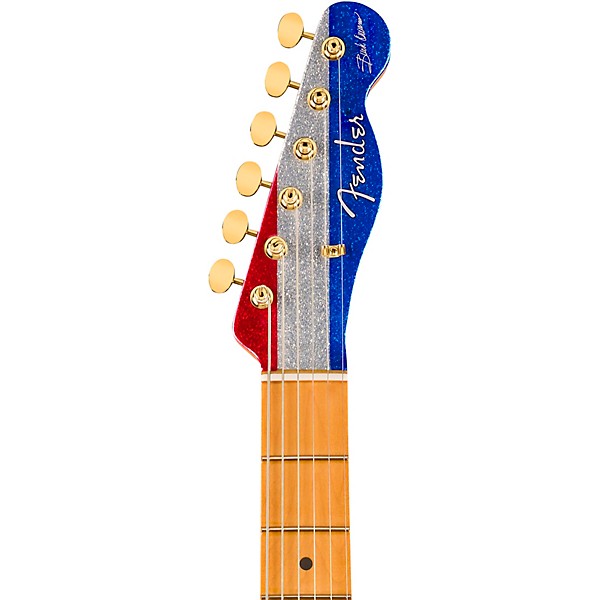 Fender Buck Owens Telecaster Electric Guitar Red, Silver and Blue Sparkle