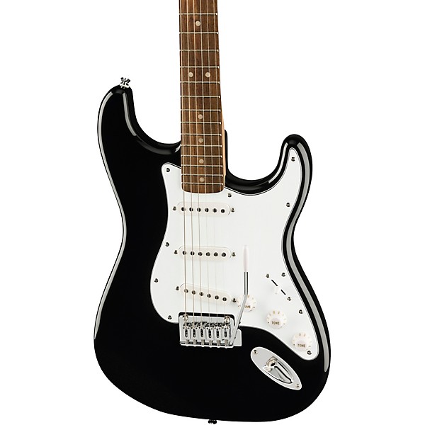 Squier Affinity Series Stratocaster Electric Guitar Pack With Fender Mustang Micro Black