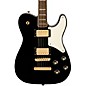 Squier Paranormal Troublemaker Telecaster Deluxe Gold Hardware Limited Edition Electric Guitar Black thumbnail